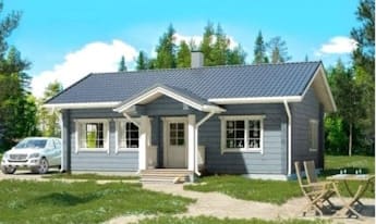 Каркасный дом 60 м², 2 этажа