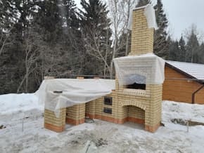 Кладка из блока на объекте